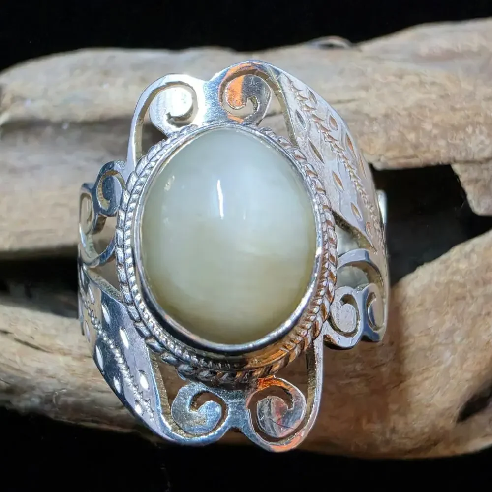 Agate sterling ring size 7